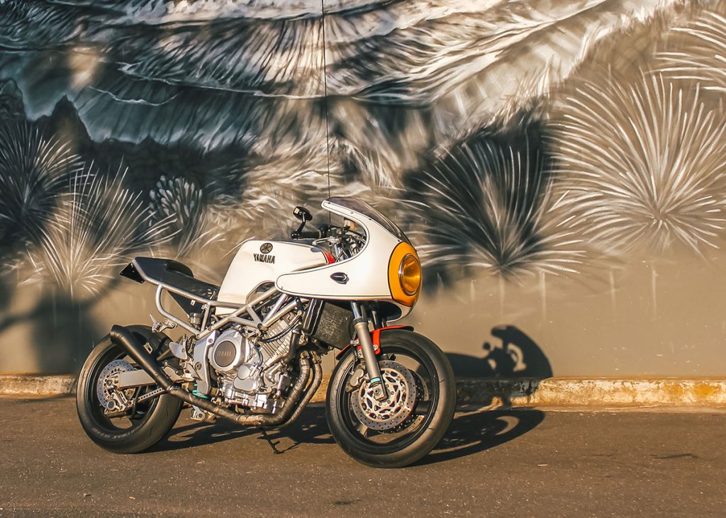 MotoGod TRX850 cafe racer